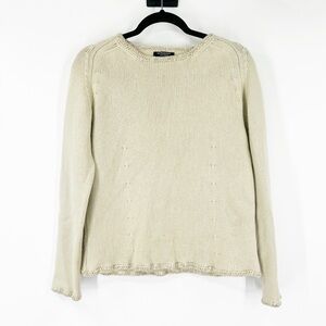 Burberry London 100% Cashmere Long Sleeve Pullover Sweater